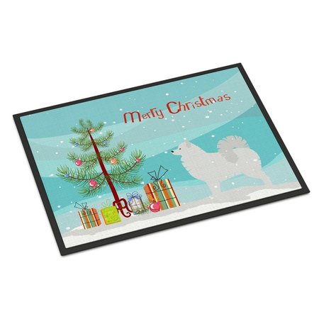 CAROLINES TREASURES Samoyed Merry Christmas Tree Indoor or Outdoor Mat, 24 x 36 BB2977JMAT